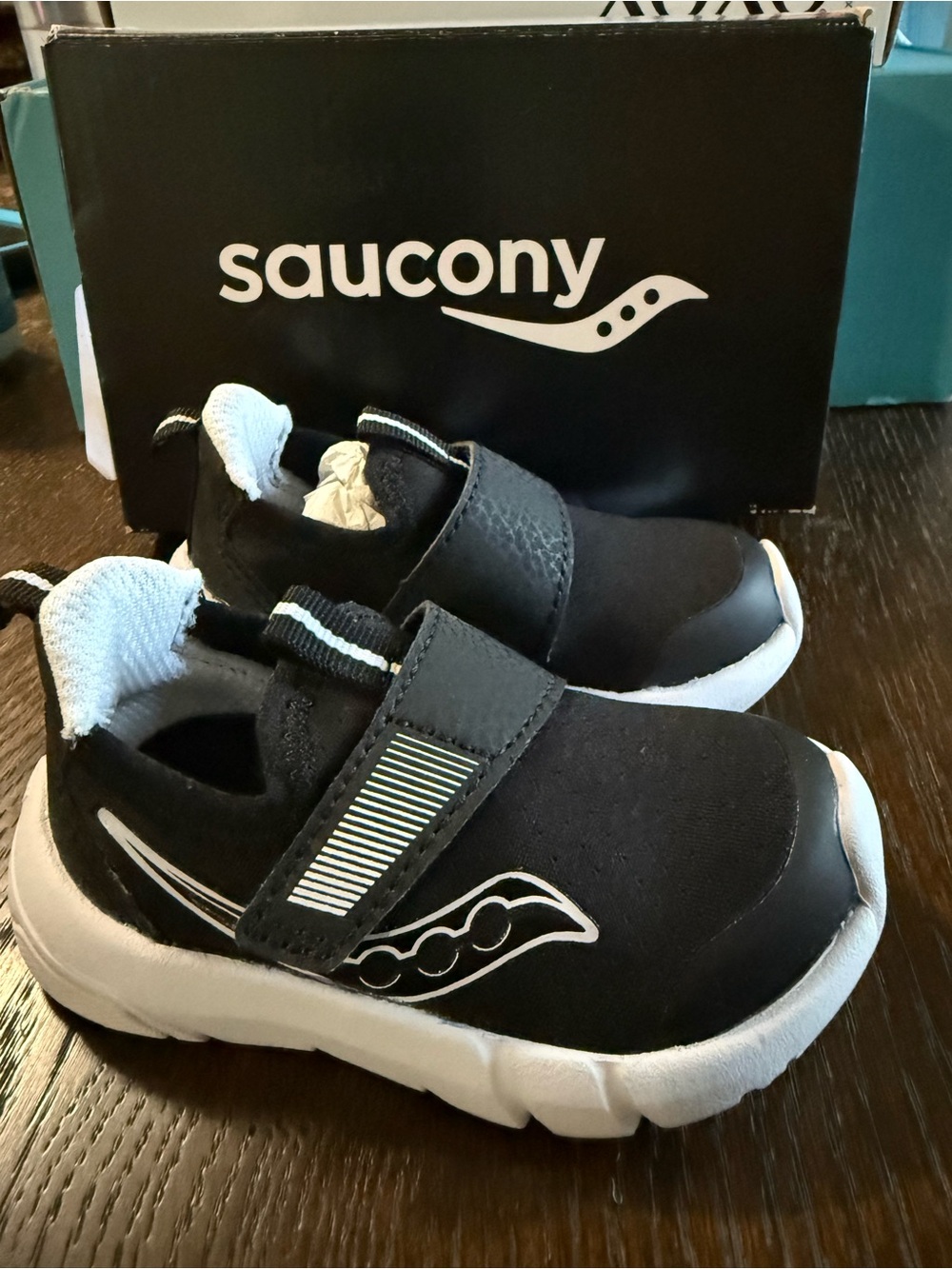 Saucony Black and White Kids Sneakers